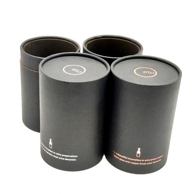 Tekturowa tuba na wino powlekana UV, wytłaczane pudełka do przechowywania wina Tektura 1