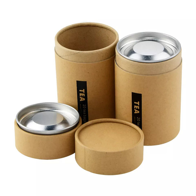 Niestandardowe drukowanie Kraft Paper Cylinder Tea Cylinder Opakowanie pojemnika Ekologiczne opakowanie herbaty