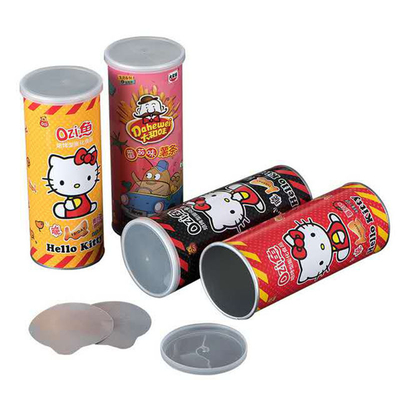 Niestandardowe opakowanie na żywność w tubie papierowej Pojemnik na przekąski z folii aluminiowej Inline na chipsy ziemniaczane