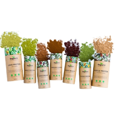 Biodegradowalne, w 100% hermetyczne opakowanie Super Food w proszku