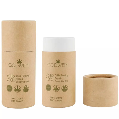 Niestandardowe opakowanie z tuby papierowej CBD Essential Oil Opakowanie kosmetyczne z okrągłej tuby papierowej