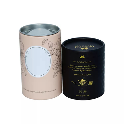 Eco Friendly Food Grade Cylinder Tube Packaging Herbata Kawa Kanister Papierowe tuby z folią aluminiową