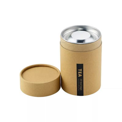 Niestandardowe drukowanie Kraft Paper Cylinder Tea Cylinder Opakowanie pojemnika Ekologiczne opakowanie herbaty
