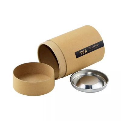 Niestandardowe drukowanie Kraft Paper Cylinder Tea Cylinder Opakowanie pojemnika Ekologiczne opakowanie herbaty