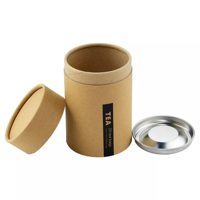 Niestandardowe drukowanie Kraft Paper Cylinder Tea Cylinder Opakowanie pojemnika Ekologiczne opakowanie herbaty