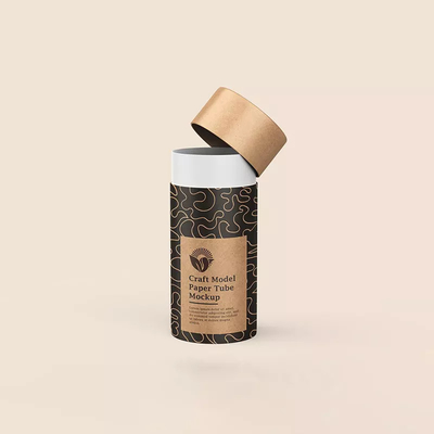 Cylinder do pakowania ziaren kawy Okrągły pojemnik na papier Biodegradowalny Pusty