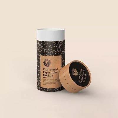Cylinder do pakowania ziaren kawy Okrągły pojemnik na papier Biodegradowalny Pusty
