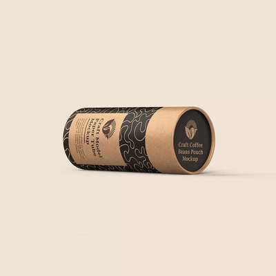 Cylinder do pakowania ziaren kawy Okrągły pojemnik na papier Biodegradowalny Pusty