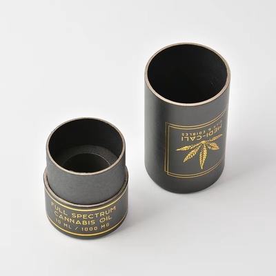 CBD Essential Oil Papierowa tuba Złocony nadruk Tekturowy cylinder