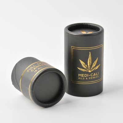 CBD Essential Oil Papierowa tuba Złocony nadruk Tekturowy cylinder