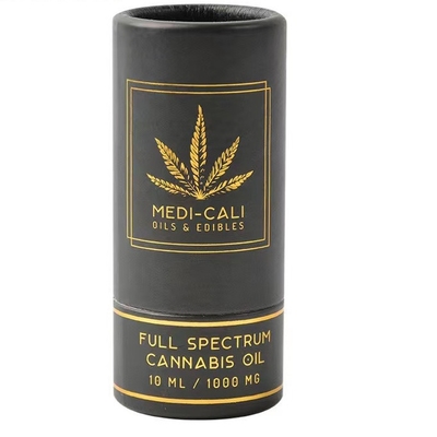 CBD Essential Oil Papierowa tuba Złocony nadruk Tekturowy cylinder