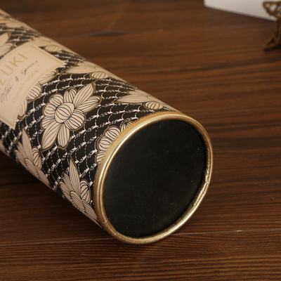 Biodegradowalny cylinder do herbaty Okrągły złoty stempel do żywności Papierowa tuba do herbaty liściastej