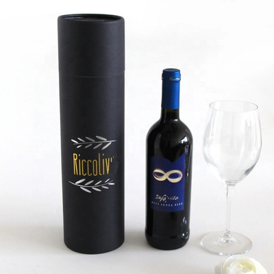 Pudełka na wino w kształcie cylindra Błyszcząca folia aluminiowa z laminowaną wyściółką
